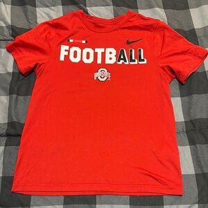 Nike Red Ohio State Football Short Sleeve Tee